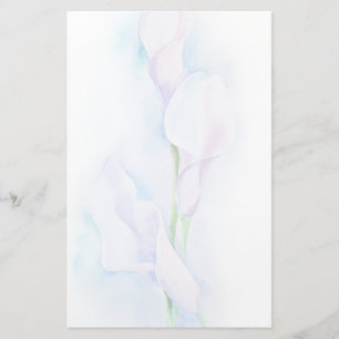 watercolor with 3 callas stationery