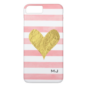 Watercolor with Gold Foil Heart Case-Mate iPhone Case
