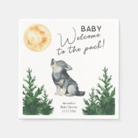 Watercolor Wolf Baby Shower
