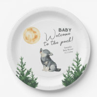 Watercolor Wolf Baby Shower 