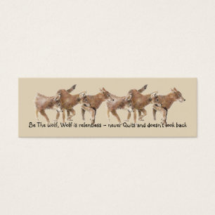 Watercolor Wolf Cubs Wildlife Quote BookMark