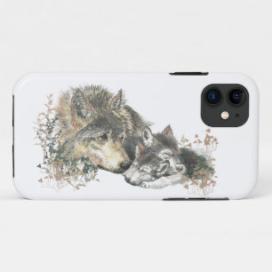 Watercolor Wolf Mum or Dad Animal Nature Case-Mate iPhone Case