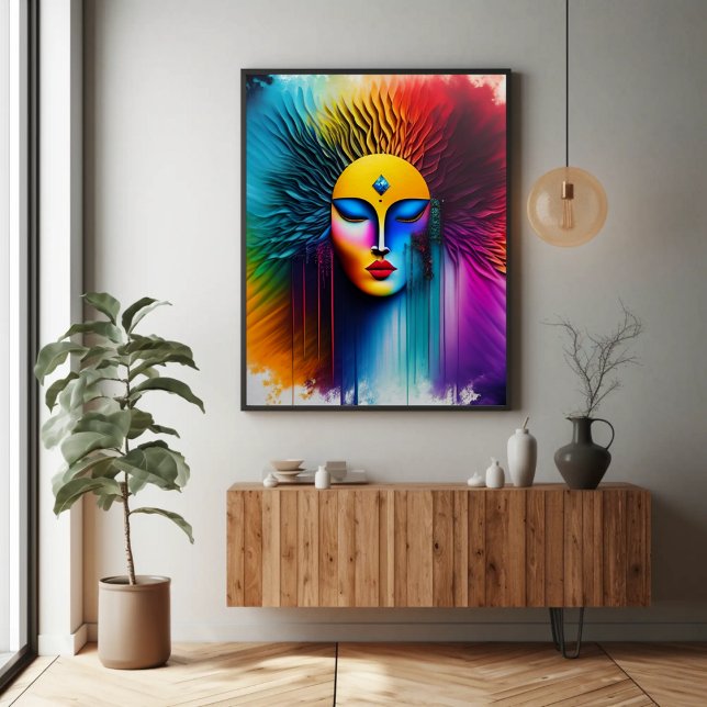 Watercolor Woman Abstract Ai Art     Poster (Creator Uploaded)