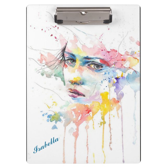 Watercolor Women Clipboard (Front)