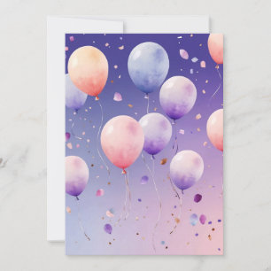Watercolor wonderland birthday invitation