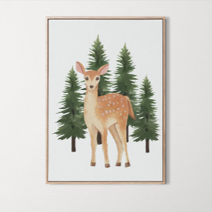 Watercolor Woodland Animal Nursery Wall Art