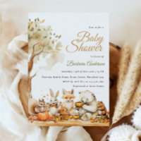 Watercolor Woodland Animals Baby Shower