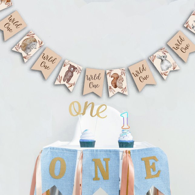 Watercolor Woodland Animals Birthday Bunting (Creator Uploaded)