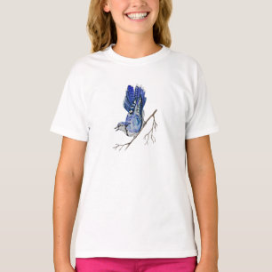  Watercolor woodland bird blue jay T-Shirt