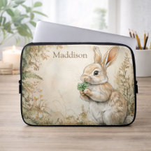 Watercolor Woodland Bunny Nature Name