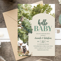 Watercolor Woodland Couples Baby Shower