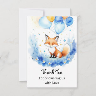 Watercolor Woodland Deer Baby Shower Thank You Card