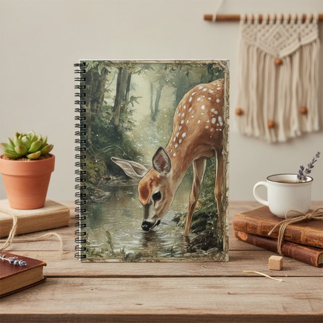 Watercolor Woodland Deer Nature Notebook (Creator Uploaded)