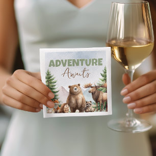 Watercolor Woodland Forest Animals Napkins