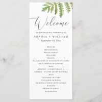 Watercolor woodland greenery script wedding