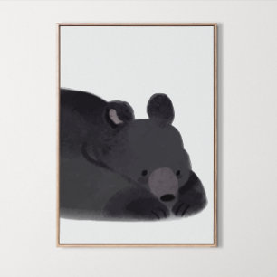 Watercolor Woodland Little Bear Nursery Room Decor