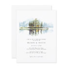 Watercolor Woodland Rustic Lake Rehearsal Dinner