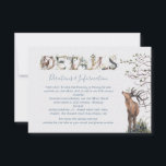 Watercolor Woodland Wedding Details and info card<br><div class="desc">Watercolor Woodland Wedding response cards RSVP with Decorated DETAILS fonts and pine tree and wild flower scene Matching Wedding invitation of this one. Need help with the layout,  just email me at tkatz@me.com</div>