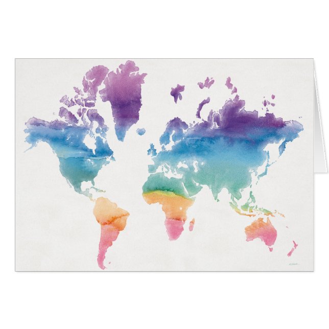 Watercolor World Map (Front Horizontal)