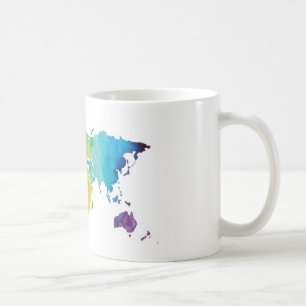Watercolor World Map - Mug