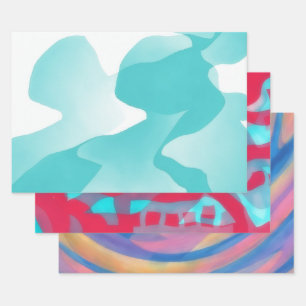 Watercolor Wrapping Craft Paper Colourful Fun Art