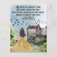 Watercolor Wuthering Heights Emily Bronte Quote