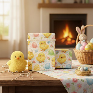 Watercolor Yellow Chick & Easter Egg  Wrapping Paper