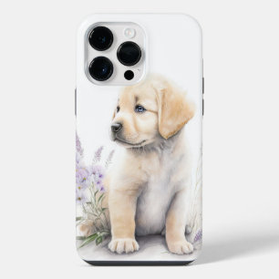 WATERCOLOR YELLOW LABRADOR RETRIEVER PUPPY DOG iPhone 14 PRO MAX CASE