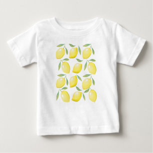 Watercolor Yellow Lemons Baby T-Shirt