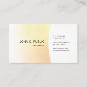 Watercolor Yellow Orange Simple Template Modern Business Card
