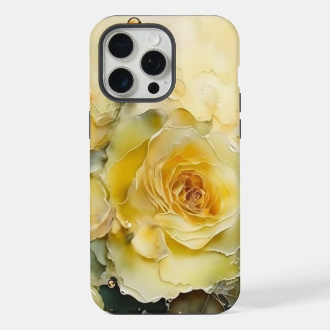 Watercolor Yellow Roses iPhone Case (Back)