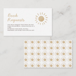 Watercolor Yellow Sun Baby Shower Book Request Enclosure Card