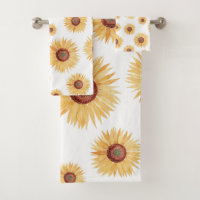 Watercolor Yellow Sunflower 