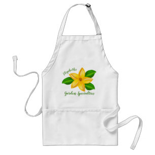 Watercolor Yellow Wildflower Digital Illustration Standard Apron