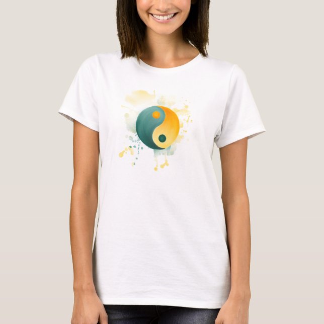 Watercolor Yin Yang T-Shirt (Front)