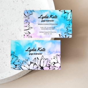 Watercolor Yoga Business Card