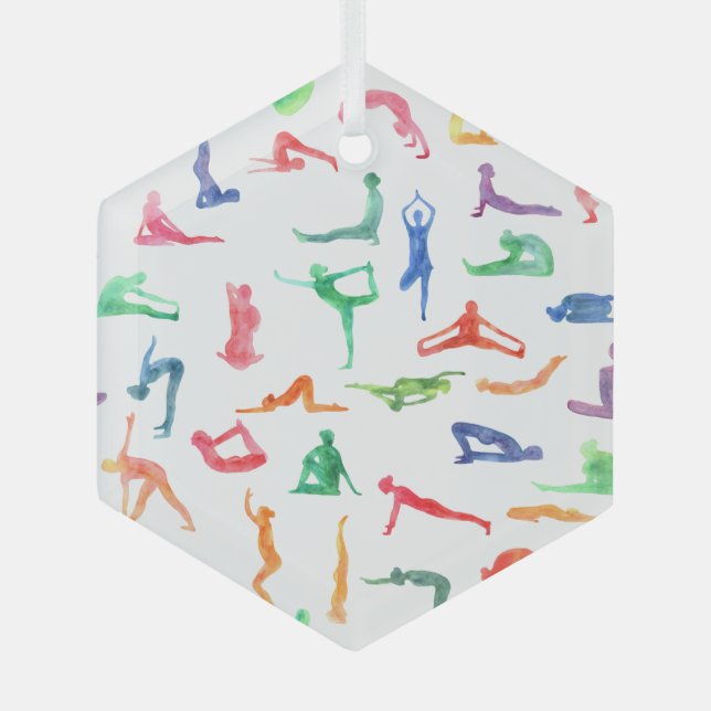 Watercolor Yoga Ornament (Front)