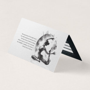 Watercolor Yoga Reiki One-Legged King Pigeon Pose Business Card