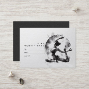 Watercolor Yoga Reiki One-Legged King Pigeon Pose Discount Card