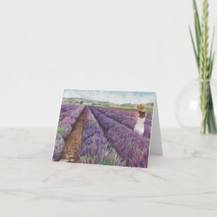 Watercolor Young Living Mona, Utah Lavender Farm Note Card
