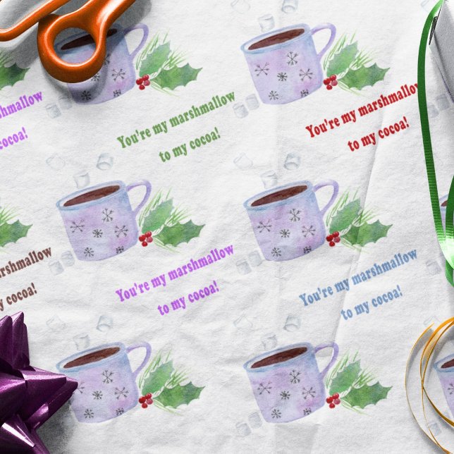 Watercolor You're My Marshmallow To My Cocoa Tissue Paper (Creator Uploaded)