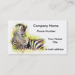 Watercolor Zeba Business Card