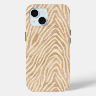 Watercolor Zebra Print iPhone 15 Case