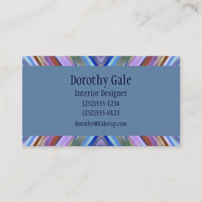 Watercolored - Brightly Coloured Abstract Business Card (Front)