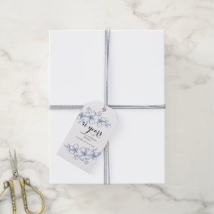 watercolored florals flowers Gift Tag