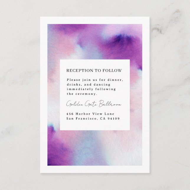 Watercolored Frame Enclosure Card (Front)