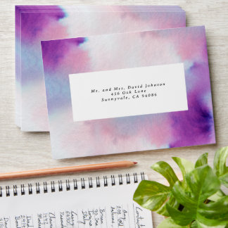 Watercolored Frame - Lavender Invitation Envelope