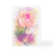 Watercolored Rose On Canvas Greeting Cards