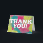 Watercolored ThankYou Card<br><div class="desc">A Thank You Card featuring a watercolor design of blue, green and pink. The note card looks painted and very artistic, doesn't it? I used brushes from bittbox.com. Buy one now! Like the design but not the colours? Send me a message with your request! Also, check my Zazzle site for...</div>