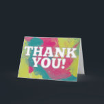 Watercolored ThankYou Card<br><div class="desc">A Thank You Card featuring a watercolor design of blue, green and pink. The note card looks painted and very artistic, doesn't it? I used brushes from bittbox.com. Buy one now! Like the design but not the colours? Send me a message with your request! Also, check my Zazzle site for...</div>